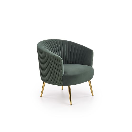Poltrona relax CROWN verde scuro / oro