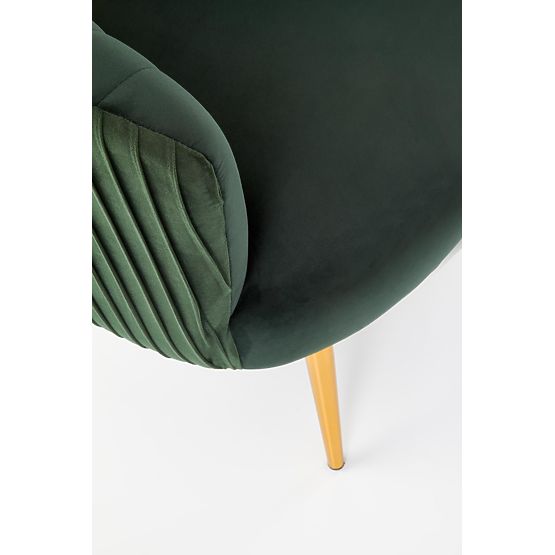Poltrona relax CROWN verde scuro / oro