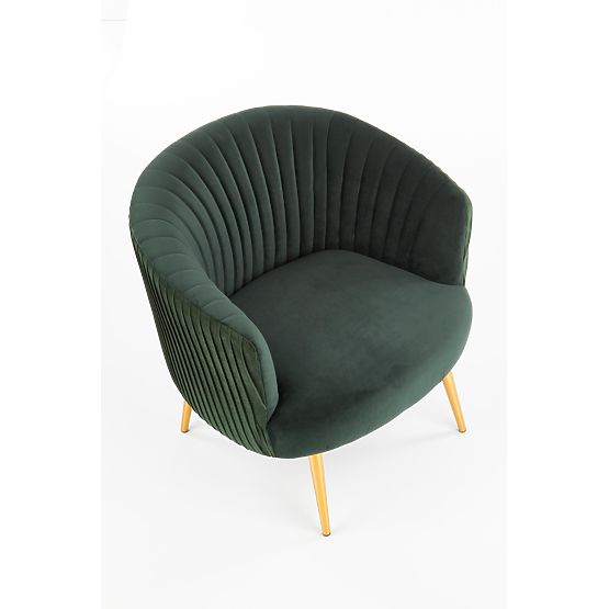 Poltrona relax CROWN verde scuro / oro