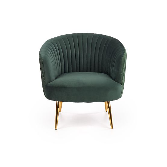 Poltrona relax CROWN verde scuro / oro