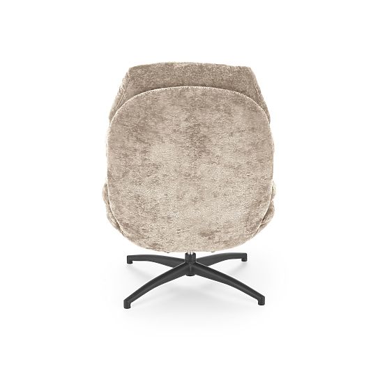 Poltrona relax DARIO con poggiapiedi e funzione a dondolo, beige (1p=1pz)