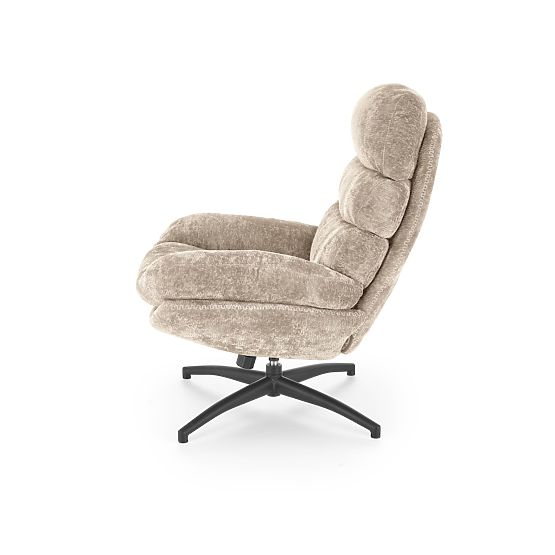 Poltrona relax DARIO con poggiapiedi e funzione a dondolo, beige (1p=1pz)