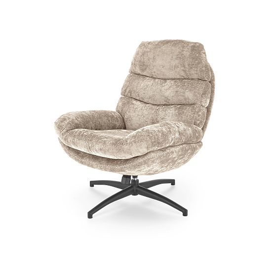 Poltrona relax DARIO con poggiapiedi e funzione a dondolo, beige (1p=1pz)