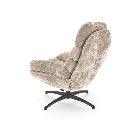 Poltrona relax DARIO con poggiapiedi e funzione a dondolo, beige (1p=1pz)