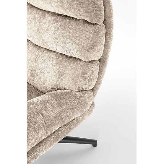 Poltrona relax DARIO con poggiapiedi e funzione a dondolo, beige (1p=1pz)