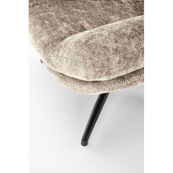 Poltrona relax DARIO con poggiapiedi e funzione a dondolo, beige (1p=1pz)