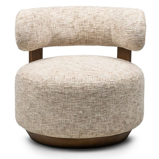 Poltrona Relax Dolce, forme arrotondate, beige/grigio/nocciola