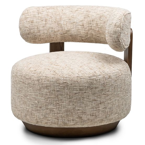 Poltrona Relax Dolce, forme arrotondate, beige/grigio/nocciola