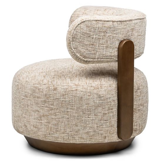 Poltrona Relax Dolce, forme arrotondate, beige/grigio/nocciola