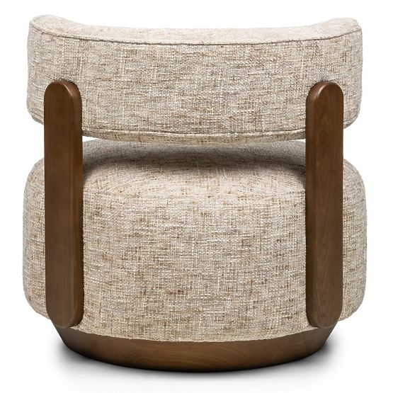 Poltrona Relax Dolce, forme arrotondate, beige/grigio/nocciola