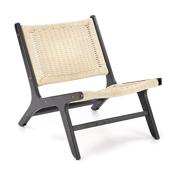 Poltrona relax FODEN, nero / naturale (1p=1pz)