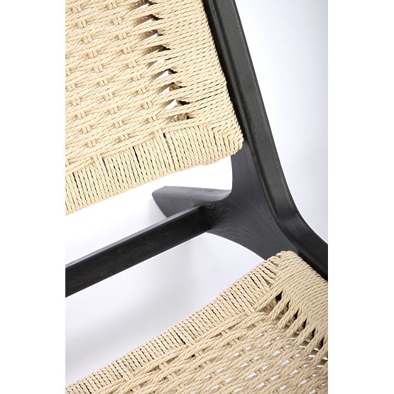 Poltrona relax FODEN, nero / naturale (1p=1pz)
