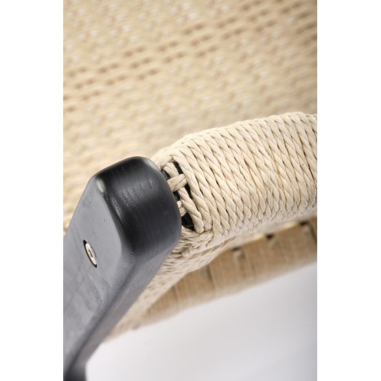 Poltrona relax FODEN, nero / naturale (1p=1pz)