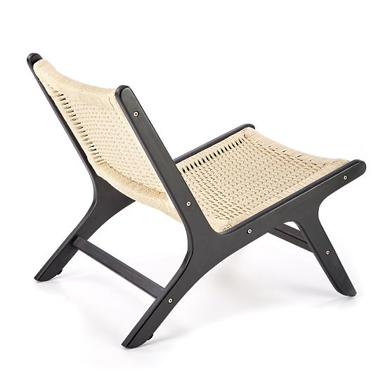 Poltrona relax FODEN, nero / naturale (1p=1pz)