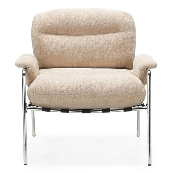 Poltrona Relax Inverno beige, cromata
