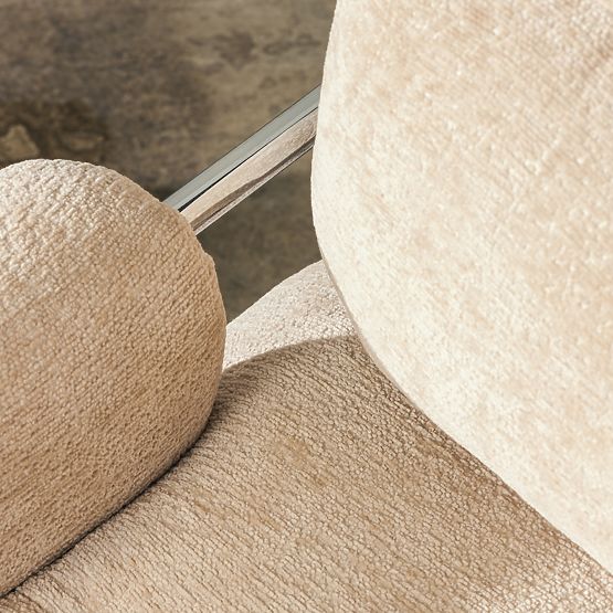 Poltrona Relax Inverno beige, cromata