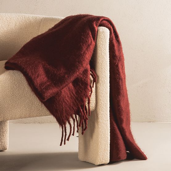 Poltrona Relax Lorraine, beige, bouclé