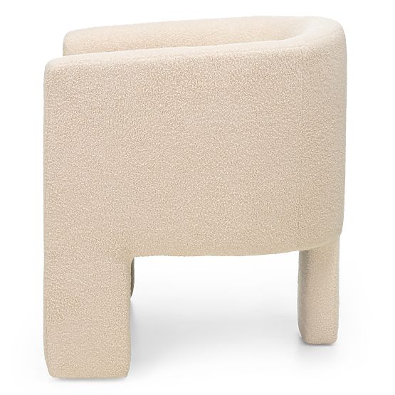 Poltrona Relax Lorraine, beige, bouclé