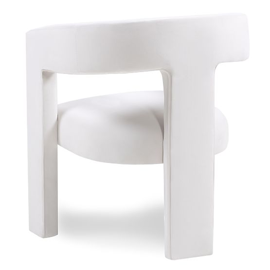 Poltrona Relax Lory, velluto, beige chiaro