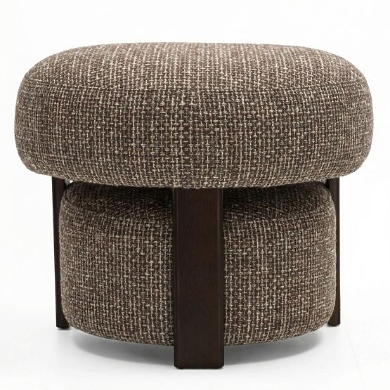 Poltrona Relax Maribel marrone-crema/noce, forme arrotondate