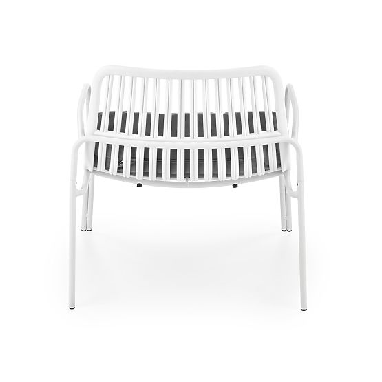 Poltrona relax MELBY, struttura - bianca, rivestimento - grigio (2p=6ks)