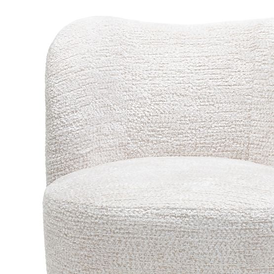 Poltrona Relax Monroe beige/naturale, forme arrotondate, gambe a sfera