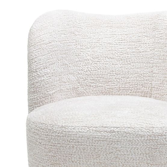 Poltrona Relax Monroe beige/naturale, forme arrotondate, gambe a sfera