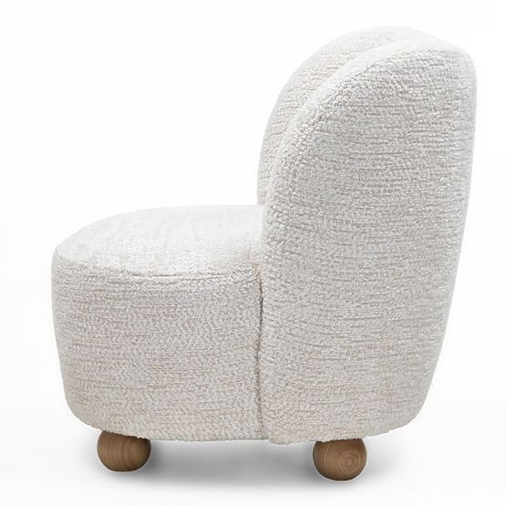 Poltrona Relax Monroe beige/naturale, forme arrotondate, gambe a sfera