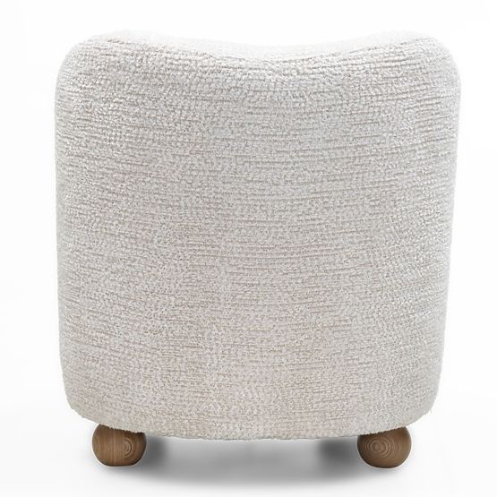 Poltrona Relax Monroe beige/naturale, forme arrotondate, gambe a sfera
