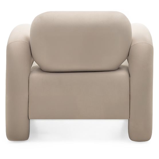 Poltrona Relax Vico, beige chiaro, velluto