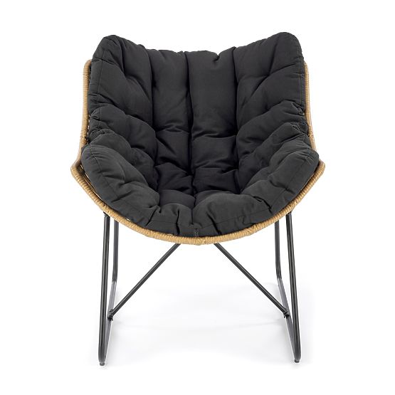 Poltrona WHISPER - nera / naturale