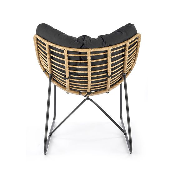 Poltrona WHISPER - nera / naturale