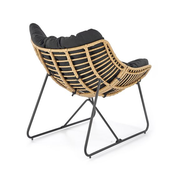 Poltrona WHISPER - nera / naturale