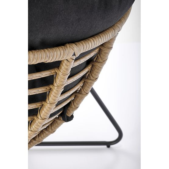 Poltrona WHISPER - nera / naturale