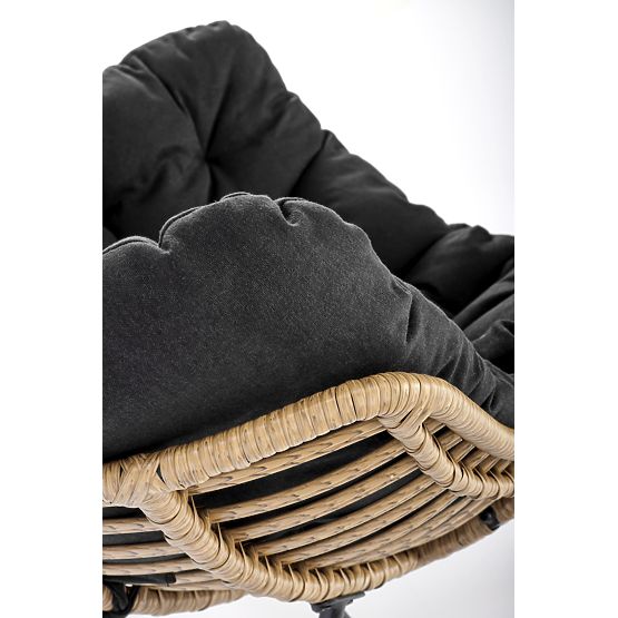 Poltrona WHISPER - nera / naturale
