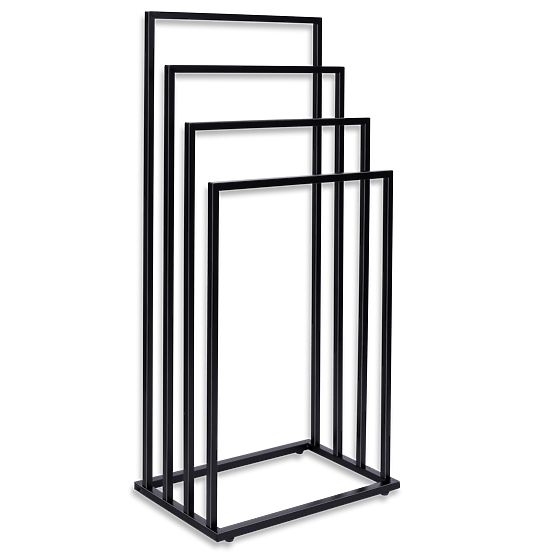 Porta asciugamani a quattro livelli NELI nero