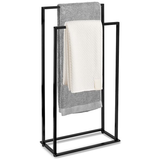 Porta asciugamani con 2 bracci Gesi nero