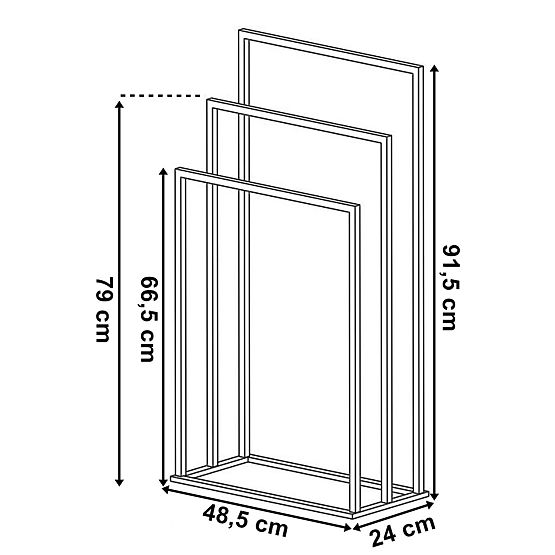 Porta asciugamani con 3 bracci Tire bianco