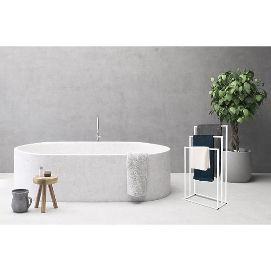 Porta asciugamani con 3 bracci Tire bianco