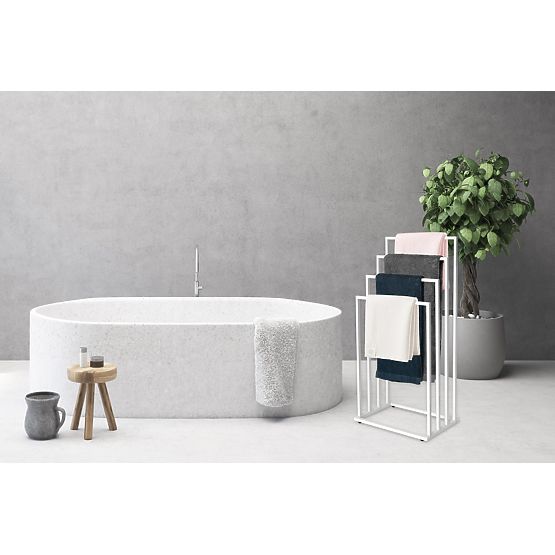 Porta asciugamani con 4 bracci Neli bianco