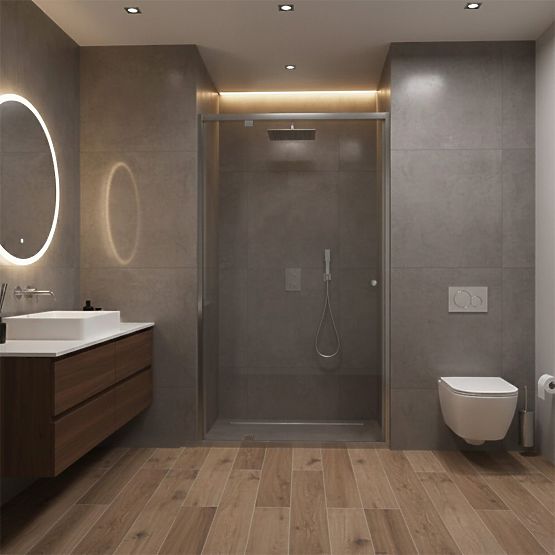 Porta doccia Rea Primo Swing 100 Cromo