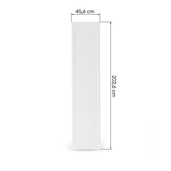 Porta per armadio Neroli, 45,6 cm, pannello ad arco, bianco, destro