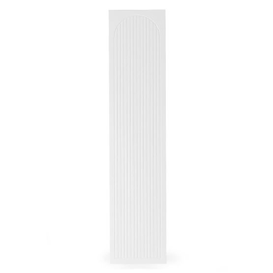 Porta per armadio Neroli, 45,6 cm, scanalature arcuate, bianco, sinistra