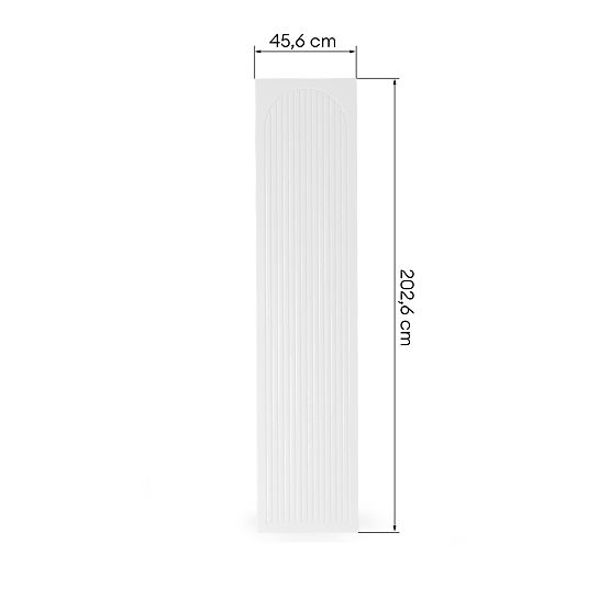 Porta per armadio Neroli, 45,6 cm, scanalature arcuate, bianco, sinistra