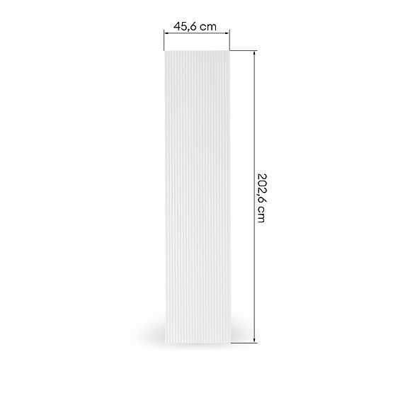 Porta per armadio Neroli, 45,6 cm, scanalature semplici, bianco