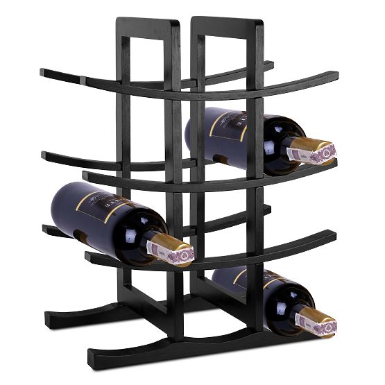 Portabottiglie in bambù Todgar nero