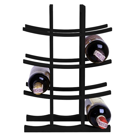 Portabottiglie in bambù Todgar nero