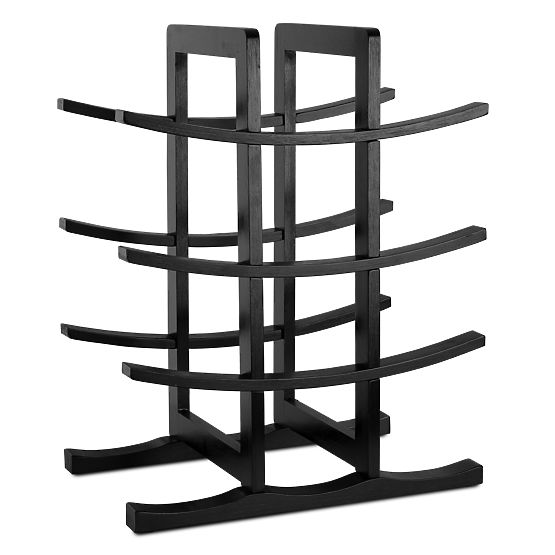 Portabottiglie in bambù Todgar nero