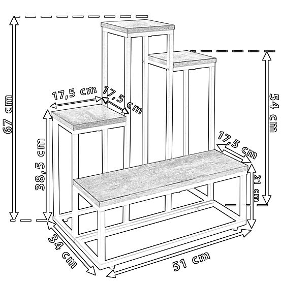 Portafiori ANTIRES marmo bianco in metallo