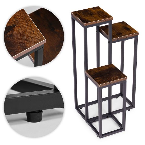 Portafiori con 3 ripiani loft ModernHome